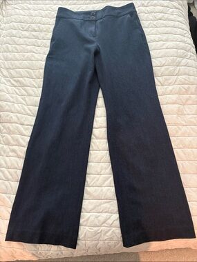 White House Black Market Navy Wide-Leg Trousers